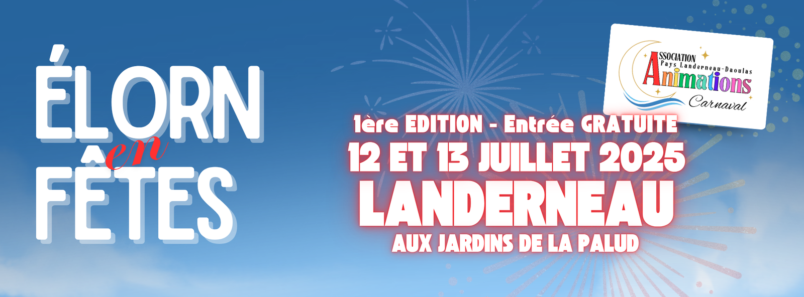 Couverture Facebook Elorn en fêtes Couverture Elorn en fetes, tentative record du monde chenille humaine de Landerneau